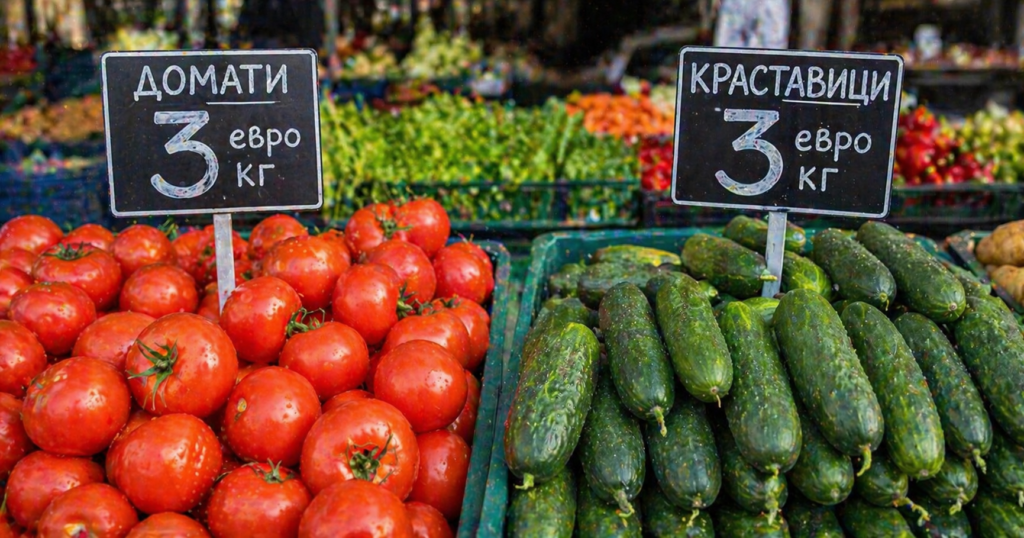 Доматите и краставици на пазар, снимка RodnaVest