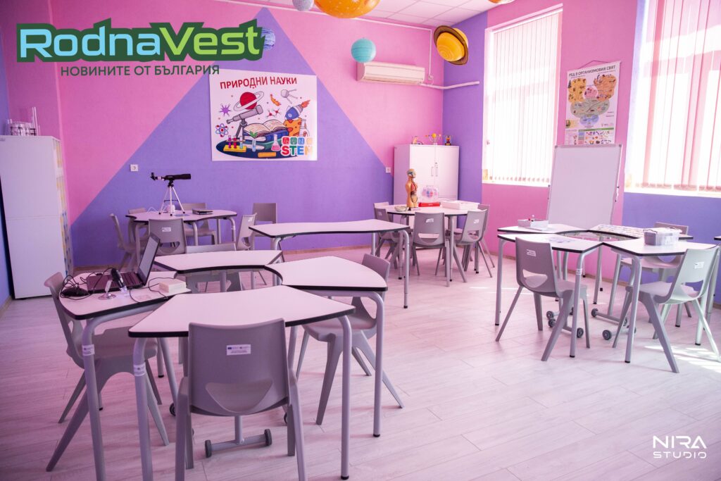 STEM кабинети в училище в село Микрево след обновяване