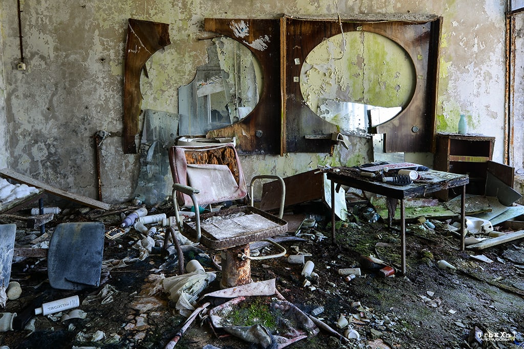 Изоставена сграда в Припят в зоната на Чернобил