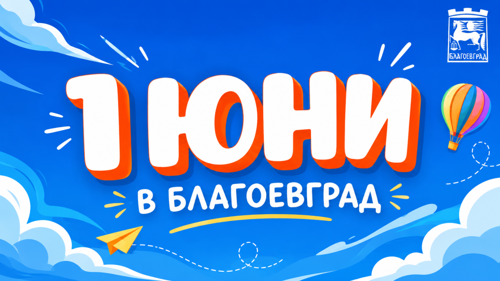 Плакат с програмата за празника на 1 юни в Благоевград