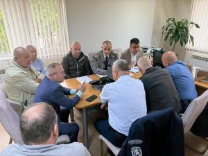 Работна среща между Община Сандански, полицията и пожарната за безопасността и обществения ред в града.