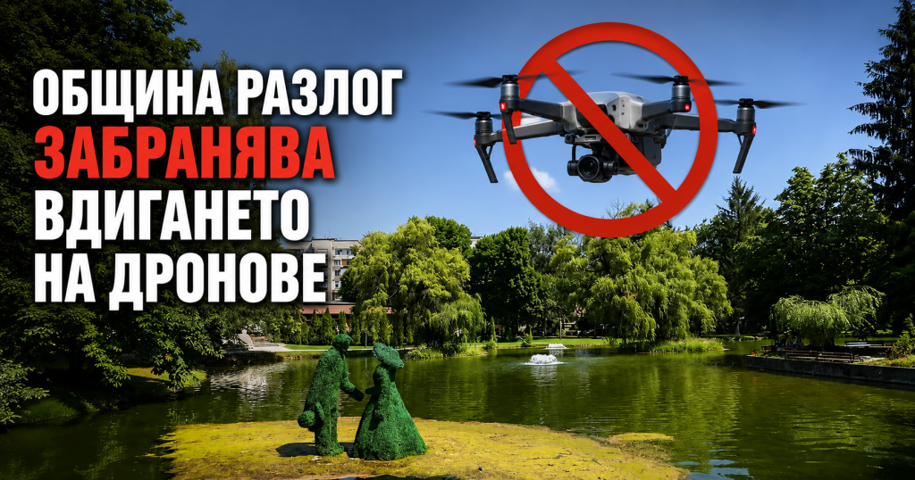 Забранен дрон над централната част на Разлог