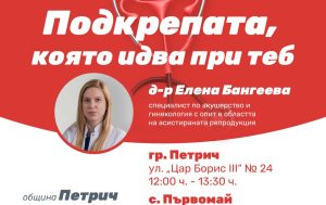 Мобилен кабинет за безплатни прегледи по репродуктивно здраве в Петрич